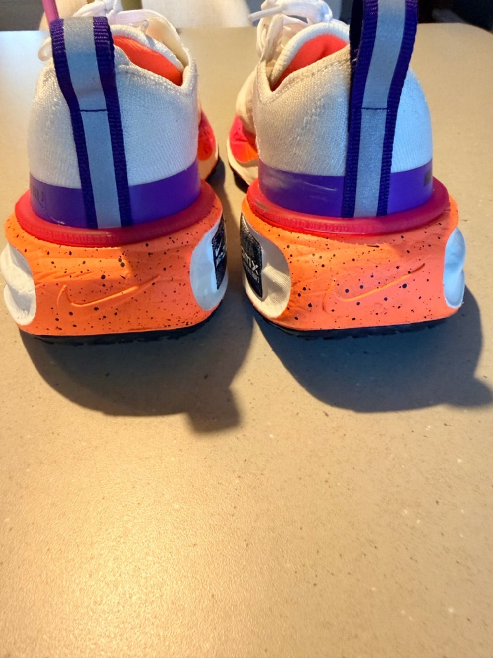 Nike Women’s Invincible Run 3 White with Pink and Orange Accents - Picture 5 of 8